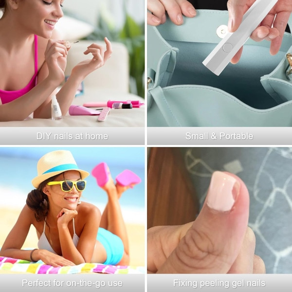 Преносима мини UV лампа за маникюр с Type-C зареждане и два режима на таймера 3