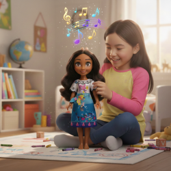 Кукла Magic Girl с очила и музика – Идеален Коледен подарък за малките модни любители