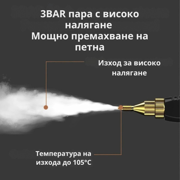 Парочистачка 2500W с 6 скорости и 1,2L резервоар – Мощно почистване с пара за дома 6