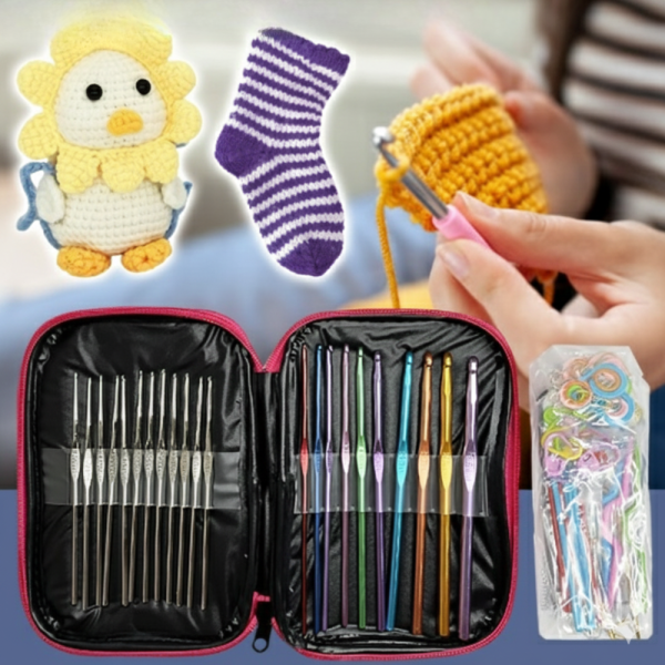 Професионален комплект за плетене на една кука – Всичко необходимо за вашето творчество 2