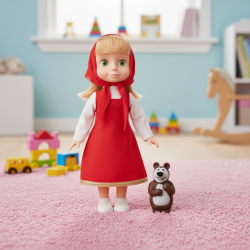 Голяма музикална детска кукла Маша от Маша и Мечокът