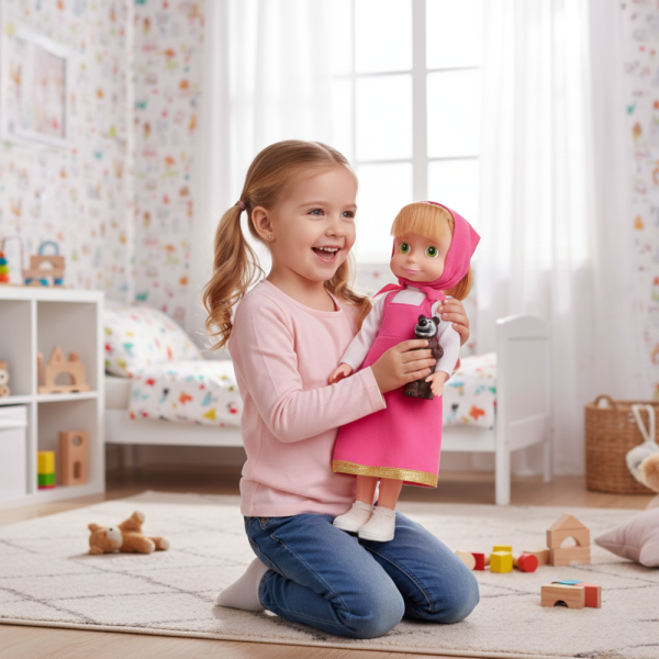 Голяма музикална детска кукла Маша от Маша и Мечокът 4