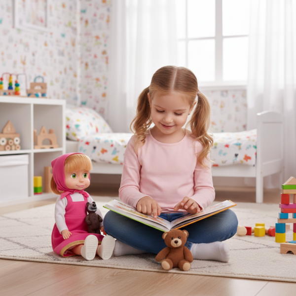 Голяма музикална детска кукла Маша от Маша и Мечокът