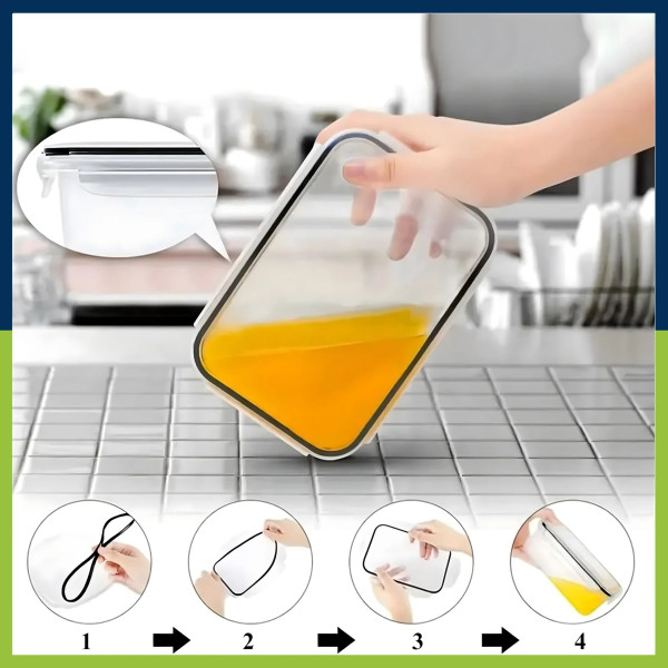 Комплект от 12 кутии за храна за обяд – пластмасови контейнери с капаци 2