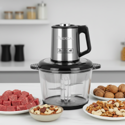 Електрически чопър Lexical LCH-1970 с неръждаем корпус и стъклена купа