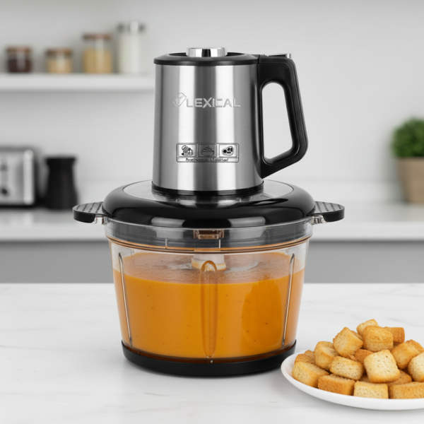 Електрически чопър Lexical LCH-1970 с неръждаем корпус и стъклена купа 3