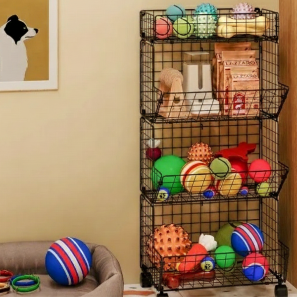 Практичен стелаж на колелца с 3 нива - компактно решение за кухня, антре и детска стая