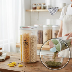 Многофункционален контейнер с 4 отделения за зърнени храни и подправки