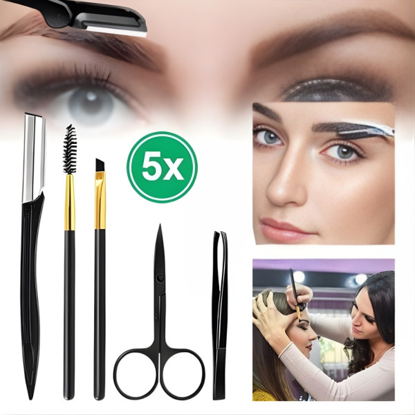 Комплект за оформяне на вежди 5-в-1 – професионални резултати у дома