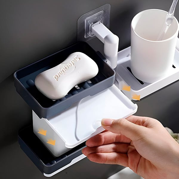 Въртящ се органайзер за баня или кухня с 4 нива 6