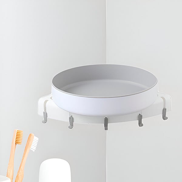 Въртяща се ъглова поставка за баня или кухня 4