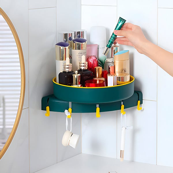 Въртяща се ъглова поставка за баня или кухня
