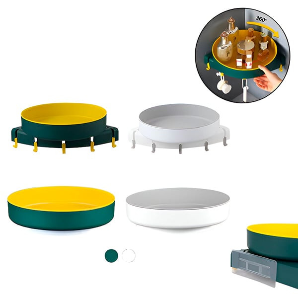 Въртяща се ъглова поставка за баня или кухня 7