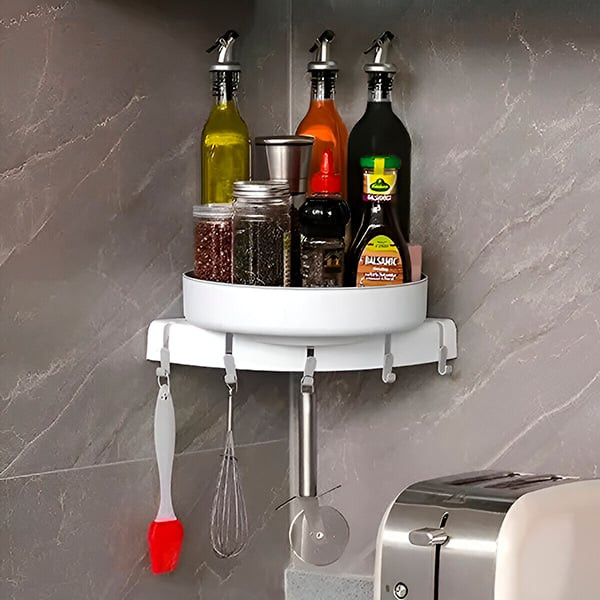 Въртяща се ъглова поставка за баня или кухня