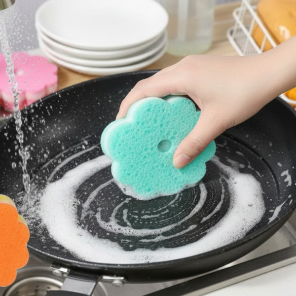 Комплект 3 броя гъби за миене на съдове – леки, ефективни и бързосъхнещи