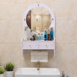 Огледало за грим с място за съхранение – елегантно и спестяващо място решение за баня и спалня