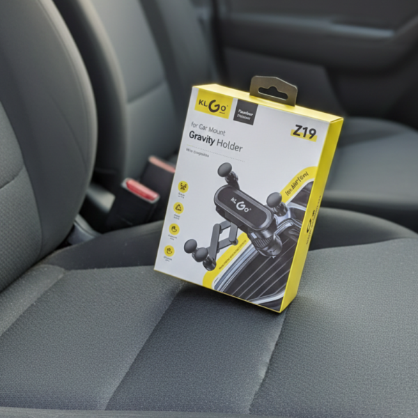 Гравитационна стойка за телефон за кола KLGO Z19 – 360° въртене, монтаж на климатична решетка 3