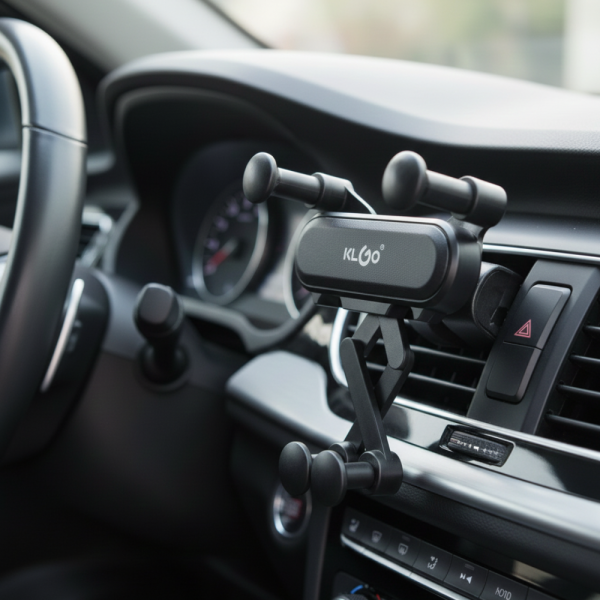 Гравитационна стойка за телефон за кола KLGO Z19 – 360° въртене, монтаж на климатична решетка 1