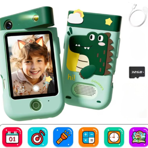 Образователен детски телефон с игри и камера 180° – Smart Phone за деца 3–7 г., с музика и игри 3