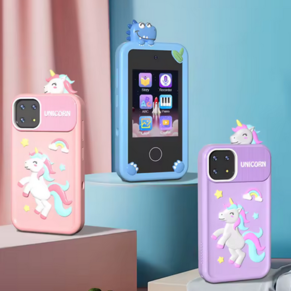 Детски смарт телефон P1 Plus с игри и двойна камера – 2.8″ IPS дисплей, 8GB памет и силиконов калъф 7