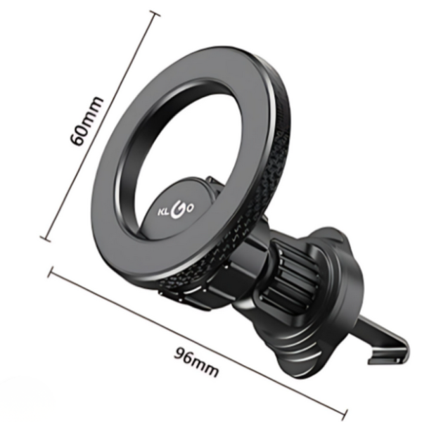 Магнитна стойка за телефон KLGO MagSafe Z20 – въртящ се държач за вентилационен отвор, стабилна фиксация 360° 6
