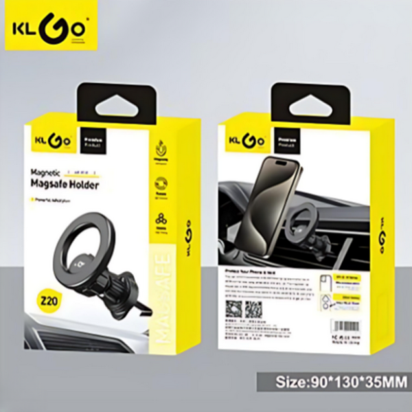 Магнитна стойка за телефон KLGO MagSafe Z20 – въртящ се държач за вентилационен отвор, стабилна фиксация 360° 2