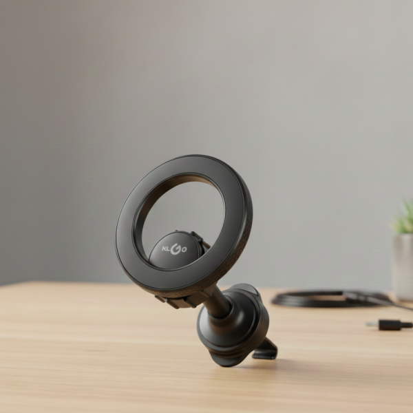 Магнитна стойка за телефон KLGO MagSafe Z20 – въртящ се държач за вентилационен отвор, стабилна фиксация 360° 3