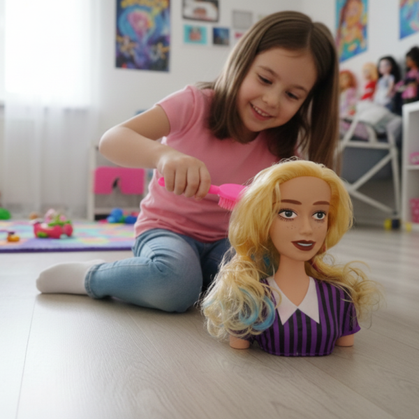 Торс на кукла за оформяне на прически с гребен – Глава за коса и грим