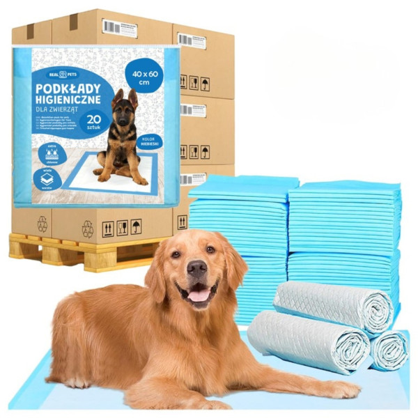 Хигиенни пелени-подложки за кучета XL 40х60 см – силно абсорбиращи и непромокаеми