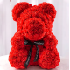 Плюшено мече с LED рози - подарък за мама, момиче, баба - комплект вечни рози 25 см 4