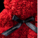 Плюшено мече с LED рози - подарък за мама, момиче, баба - комплект вечни рози 25 см 10