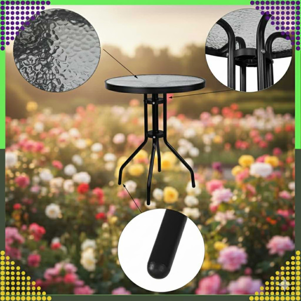 Минимализъм и стабилност в едно – стилна масичка за кафе на открито