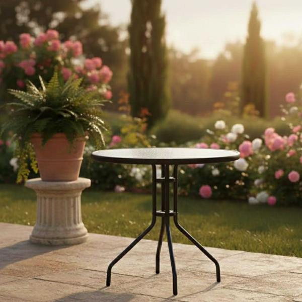 Минимализъм и стабилност в едно – стилна масичка за кафе на открито 5