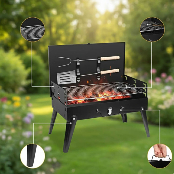 Градинска сгъваема скара за къмпинг и пикник 5