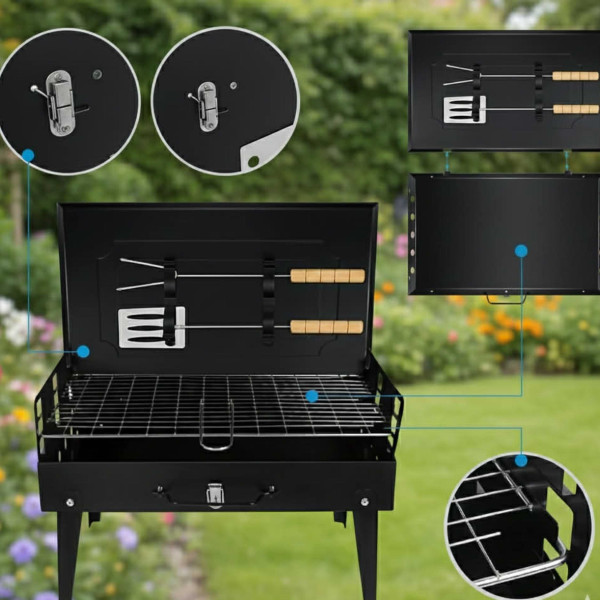 Градинска сгъваема скара за къмпинг и пикник