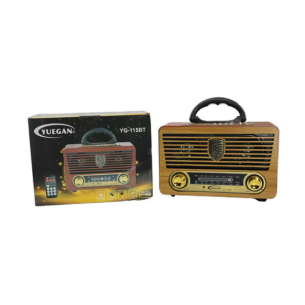 Ретро радио с Bluetooth и дистанционно управление Yuegan YG-115BT – AM/FM/SW, USB/TF MP3, акумулаторно 8