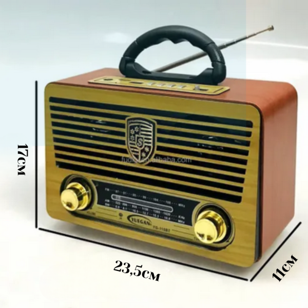 Ретро радио с Bluetooth и дистанционно управление Yuegan YG-115BT – AM/FM/SW, USB/TF MP3, акумулаторно 3
