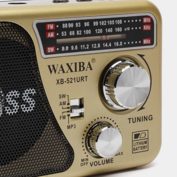 Преносимо радио WAXIBA XB-521 – FM/AM/SW, USB и AUX, акумулаторно