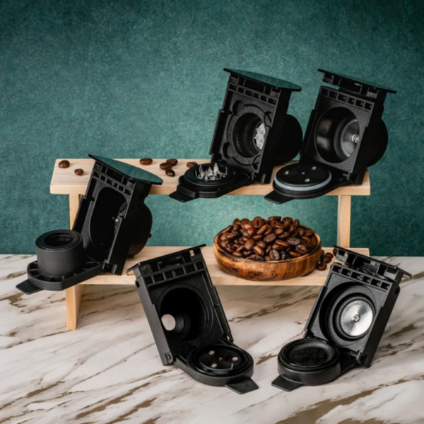 Еспресо машина 8в1 Oliver Voltz OV51171N8M – За капсули и мляно кафе, 1450W, 19 Bar, 5 адаптера 5VS1171N8M 6