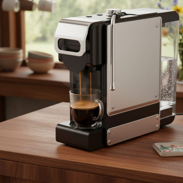 Еспресо машина 8в1 Oliver Voltz OV51171N8M – За капсули и мляно кафе, 1450W, 19 Bar, 5 адаптера 5VS1171N8M 3