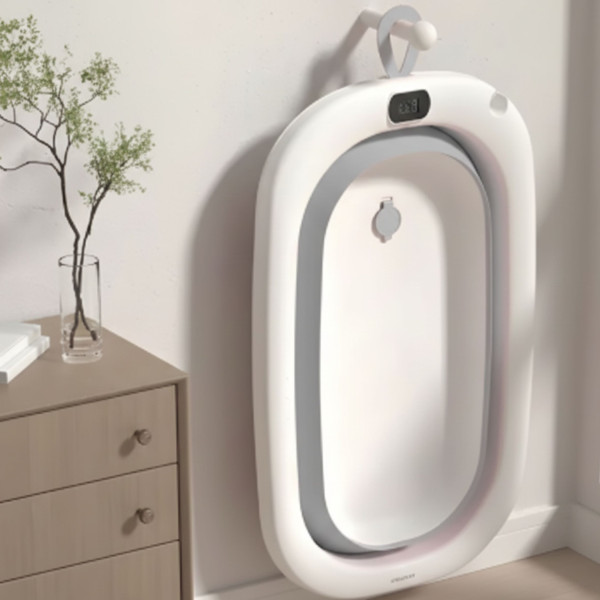 Сгъваема бебешка вана с термометър и възглавница 7