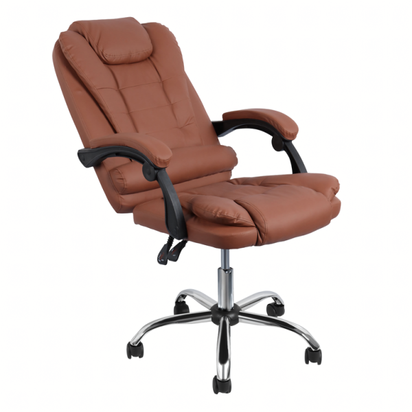 Ергономичен офис стол с лумбална опора от еко кожа – комфорт за дълги часове без болки 6