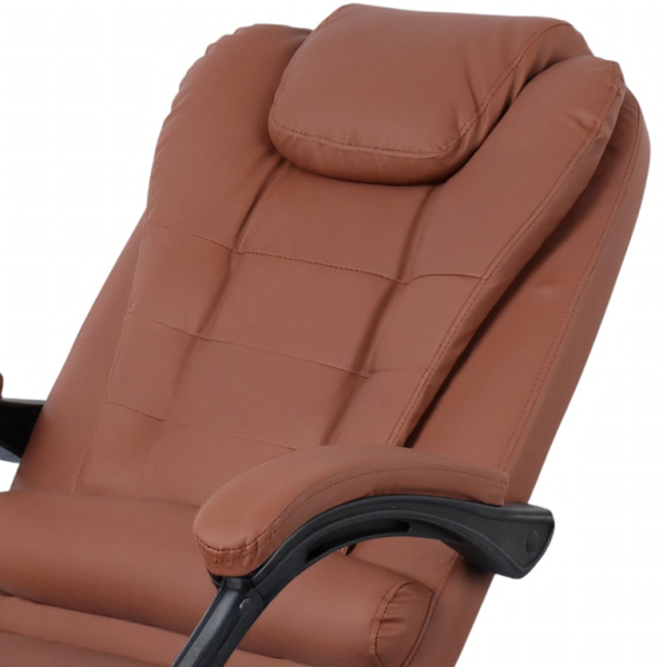 Ергономичен офис стол с лумбална опора от еко кожа – комфорт за дълги часове без болки