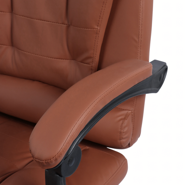 Ергономичен офис стол с лумбална опора от еко кожа – комфорт за дълги часове без болки