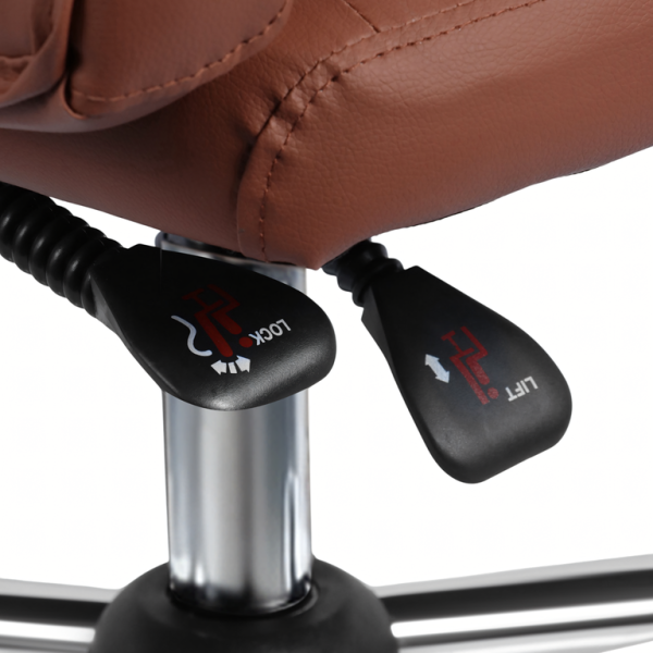 Ергономичен офис стол с лумбална опора от еко кожа – комфорт за дълги часове без болки 12