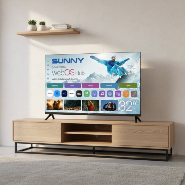 Телевизор Sunny SN32HMLN-W02S – 32" LED Smart TV с WebOS, Wi-Fi и DVB-T2/C/S2