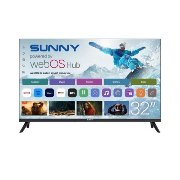 Телевизор Sunny SN32HMLN-W02S – 32" LED Smart TV с WebOS, Wi-Fi и DVB-T2/C/S2 4