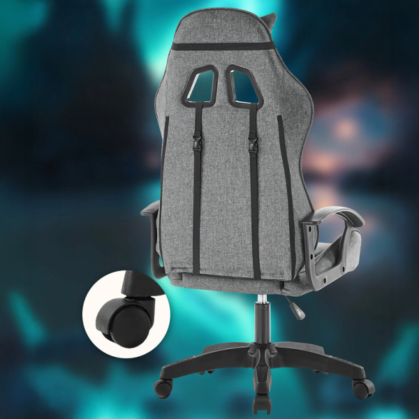 Ергономичен геймърски офис стол с лумбална и шийна опора – комфорт за игра и работа без умора