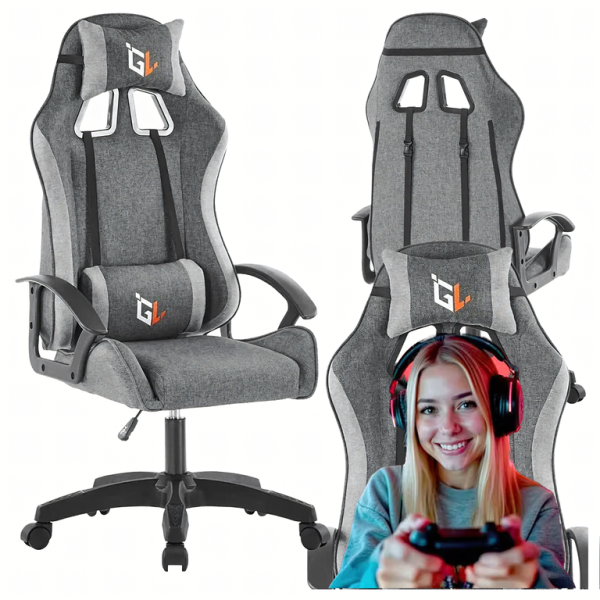 Ергономичен геймърски офис стол с лумбална и шийна опора – комфорт за игра и работа без умора 16