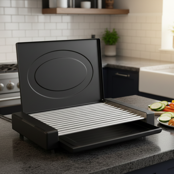 Електрическа скара с капак Oliver Voltz OV51015QC – 1800W мощност за бързо, чисто и равномерно готвене у дома 4